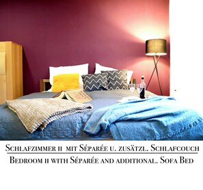 3 chambres, Wi-Fi, literie fournie