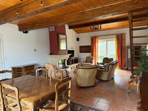 TV, fireplace - Lovely, cosy villa in the Cévennes (Chamborigaud)