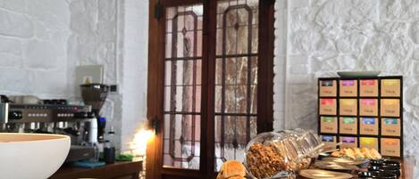 Daily buffet breakfast (EUR 18 per person)