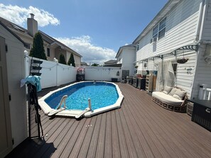 Piscine extérieure, piscine chauffée