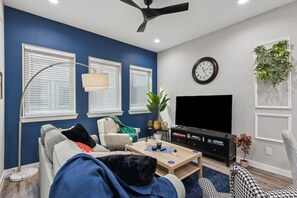 Smart TV, table football, books