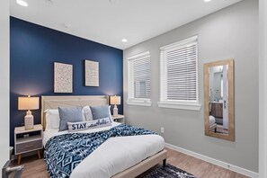 2 bedrooms, desk, iron/ironing board, travel cot