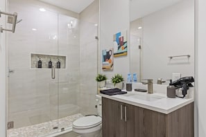 Hair dryer, towels