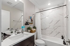 Hair dryer, towels