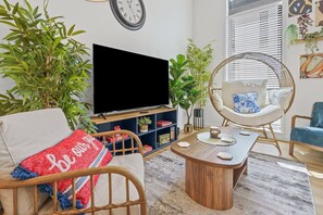 Smart TV, table football, books