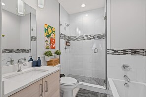 Hair dryer, towels