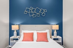 2 bedrooms, desk, iron/ironing board, travel cot