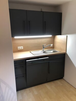 Fridge, oven, stovetop, dishwasher - Apartment 'Schutterzeit' with Private Terrace and Wi-Fi (Schuttertal)