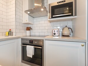 Microwave, oven, coffee/tea maker, toaster
