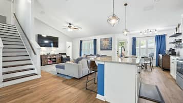 House, Multiple Beds, Patio, Garden View (Salty Tradewind Retreat) | Living area | 42-inch flat-screen TV with digital channels