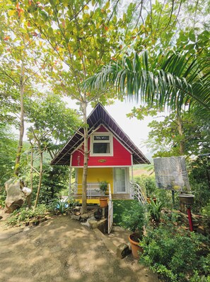 Familie boomhut | Uitzicht op de tuin