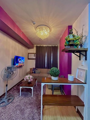 Condo, 1 Bedroom, Accessible, Smoking | Living room - Romantic Purple 1-bedroom 5-8 pax in CDO (Cagayan de Oro)