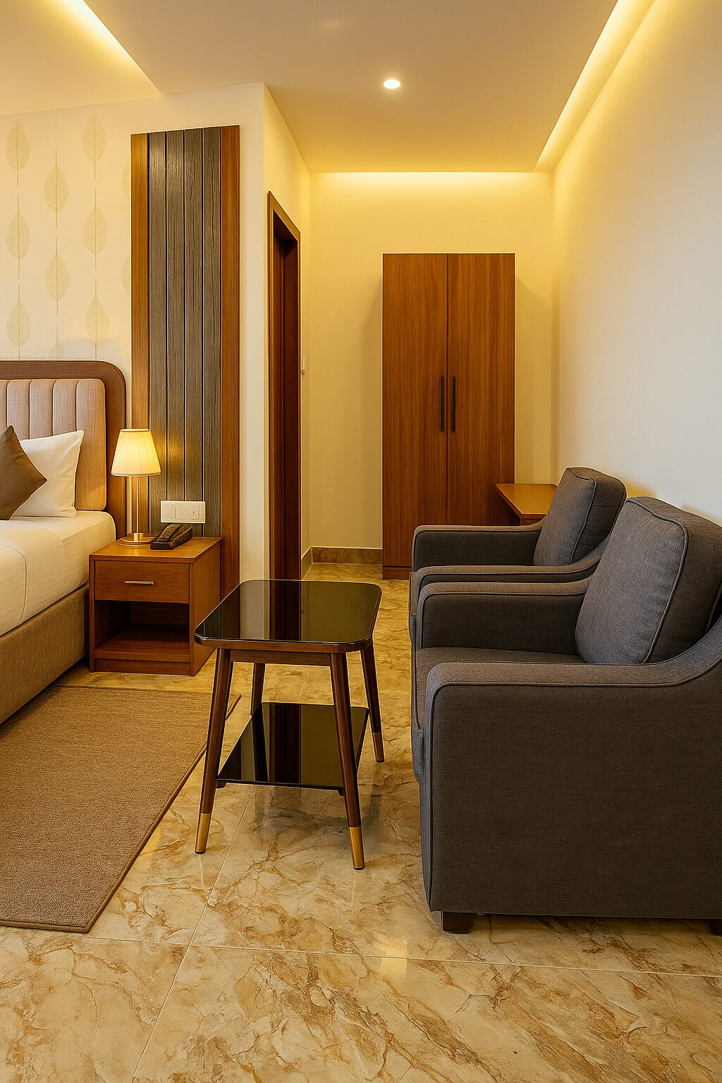 Deluxe Double or Twin Room | Living area