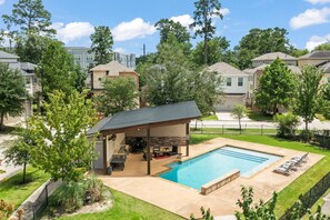 Outdoor pool - The DOVI Collection | Gated Luxury Retreat & Pool (The Woodlands)