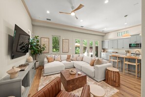 Smart-tv, stereoanlæg, computerskærme