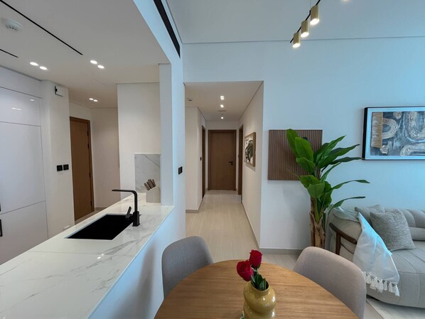 Apartment, 2 Bedrooms, Private Pool | Living room - 2 Bed, Private Pool, Big Terrace, Solysian Stay (Dubai)