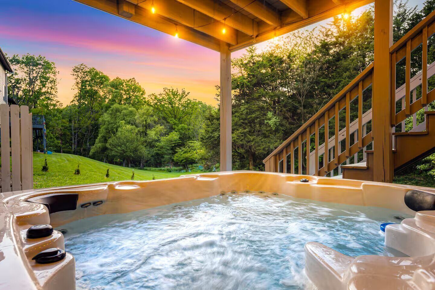 Outdoor spa tub