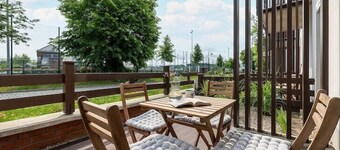 Comfortable apartment with a terrace, summer swimming pool