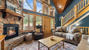 TV, fireplace, offices