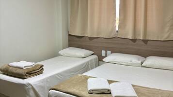 Desk, free WiFi, bed sheets