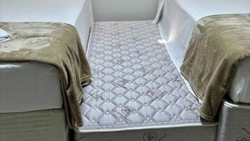 Desk, free WiFi, bed sheets