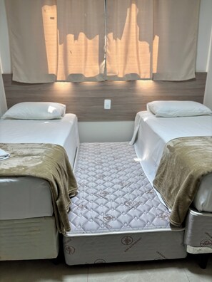 Desk, free WiFi, bed sheets