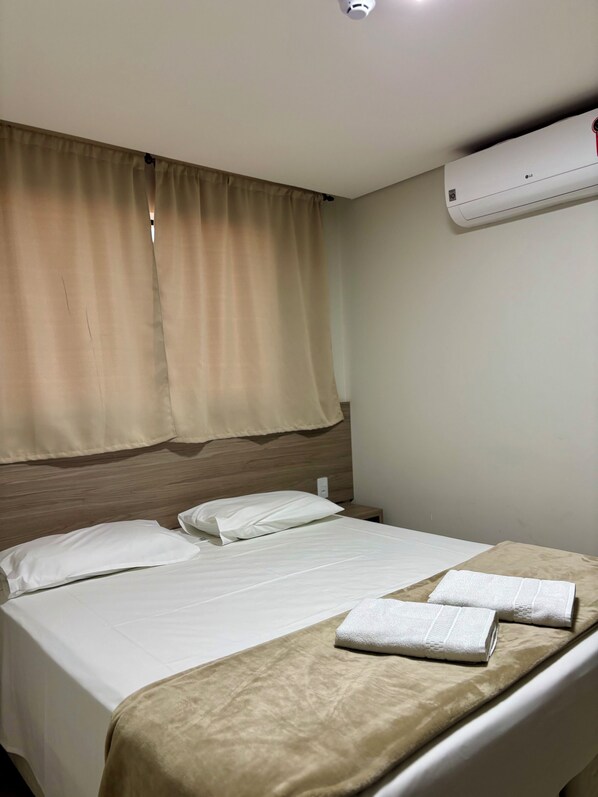 Desk, free WiFi, bed sheets