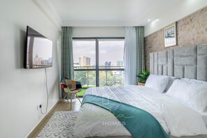 2 室のベッドルーム、アイロン / アイロン台、WiFi、ベッドシーツ