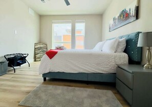 2 bedrooms, iron/ironing board, WiFi, bed sheets