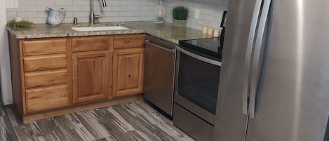 Microwave, oven, stovetop, dishwasher