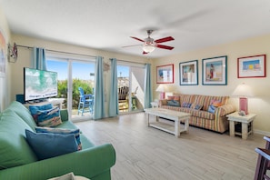 Condo, 1 King Bed with Sofa bed (Island Sands 102) | Living area - Island Sands 102 (Fort Walton Beach)