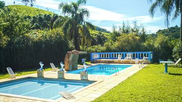 Indoor pool, 2 outdoor pools, open 10:00 AM to 8:00 PM, pool umbrellas
