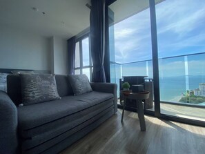 Condo, 1 Bedroom, Accessible, Smoking | Living room - Breathtaking Sea View Best Stay (Pattaya)