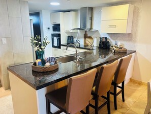 Microwave, oven, stovetop, dishwasher