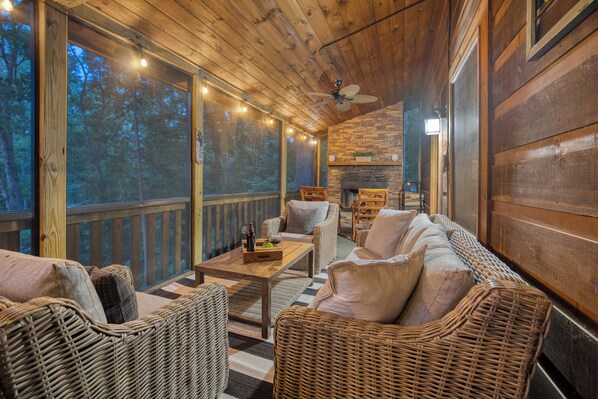 TV, fireplace, video games