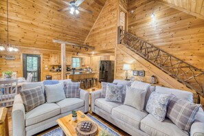 TV, fireplace, video games