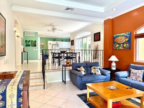 Smart TV, books, stereo