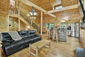 TV, fireplace, video games, table football