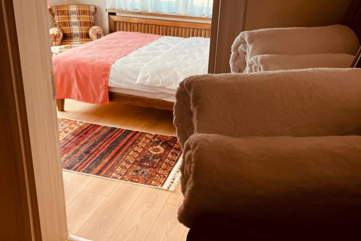 Family Quadruple Room, Garden View | Desk, laptop workspace, free WiFi