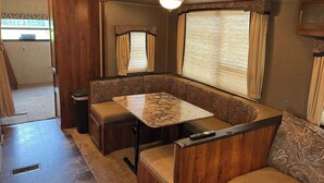 Interior - Private Waterfront Camper with Dock and Boat Ramp on Weiss Lake (Cedar Bluff)