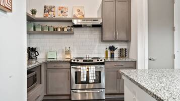 Microwave, oven, stovetop, dishwasher