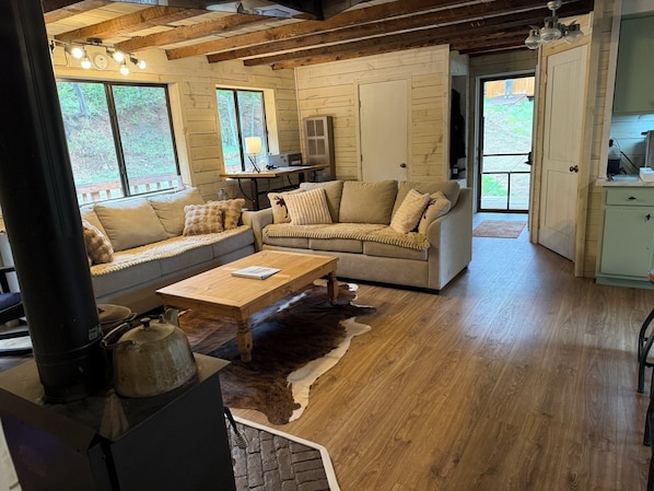 Smart TV, video games, books, computer monitors - Remodeled Cabin Chic 2BR, Solar in Taos Canyon — unplug, unwind, and enjoy. (Taos)