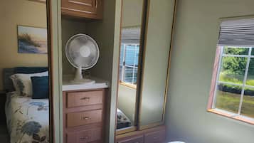 1 bedroom, iron/ironing board, travel crib, WiFi