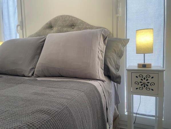 2 bedrooms, in-room safe, iron/ironing board, travel crib