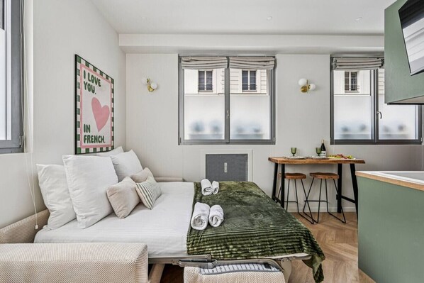 1 bedroom, iron/ironing board, travel crib, free WiFi