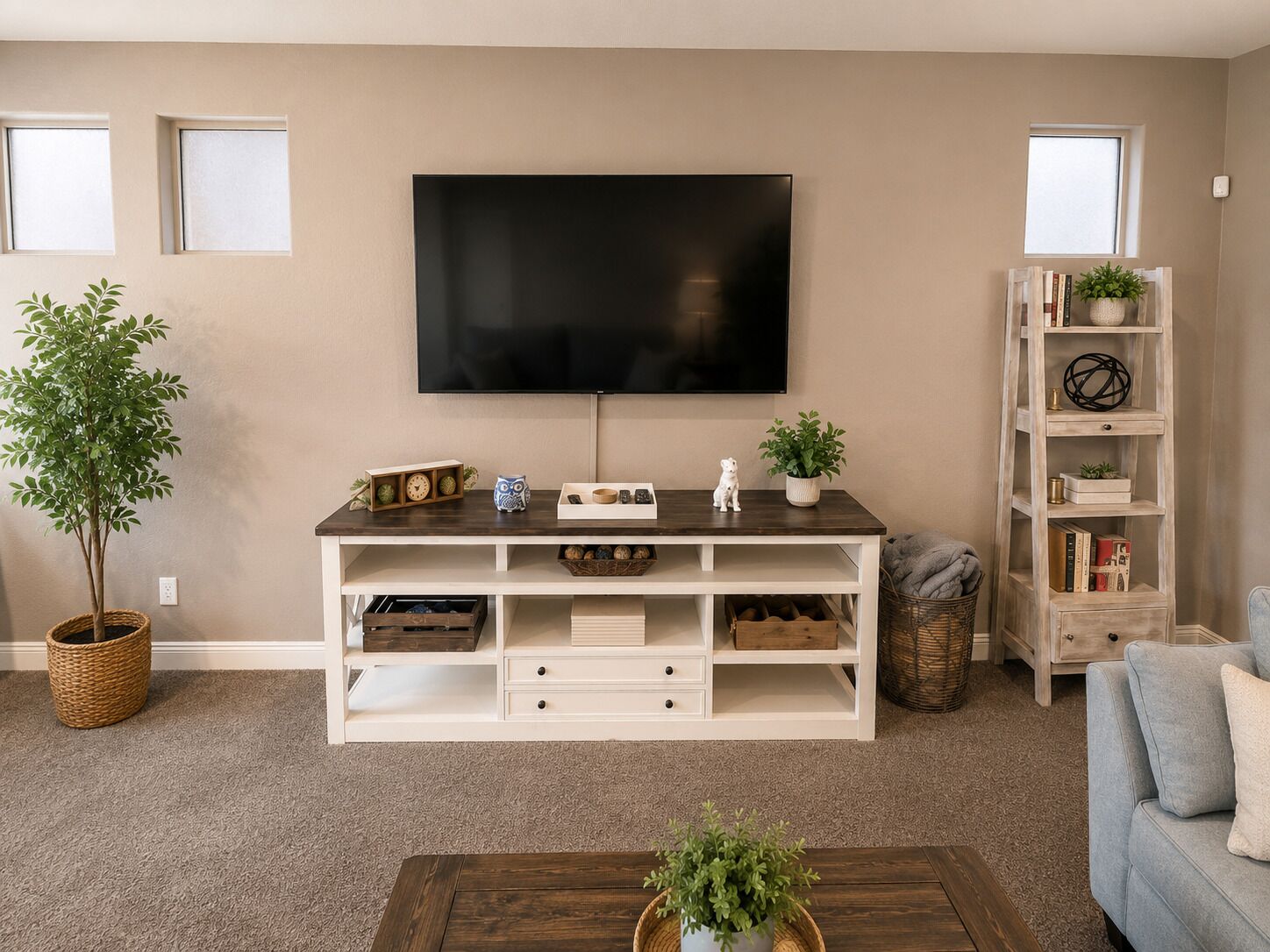 Smart TV, video games, foosball, books