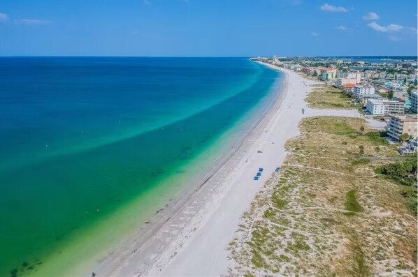 Sun loungers, beach towels