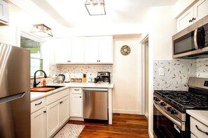 Microwave, oven, stovetop, dishwasher