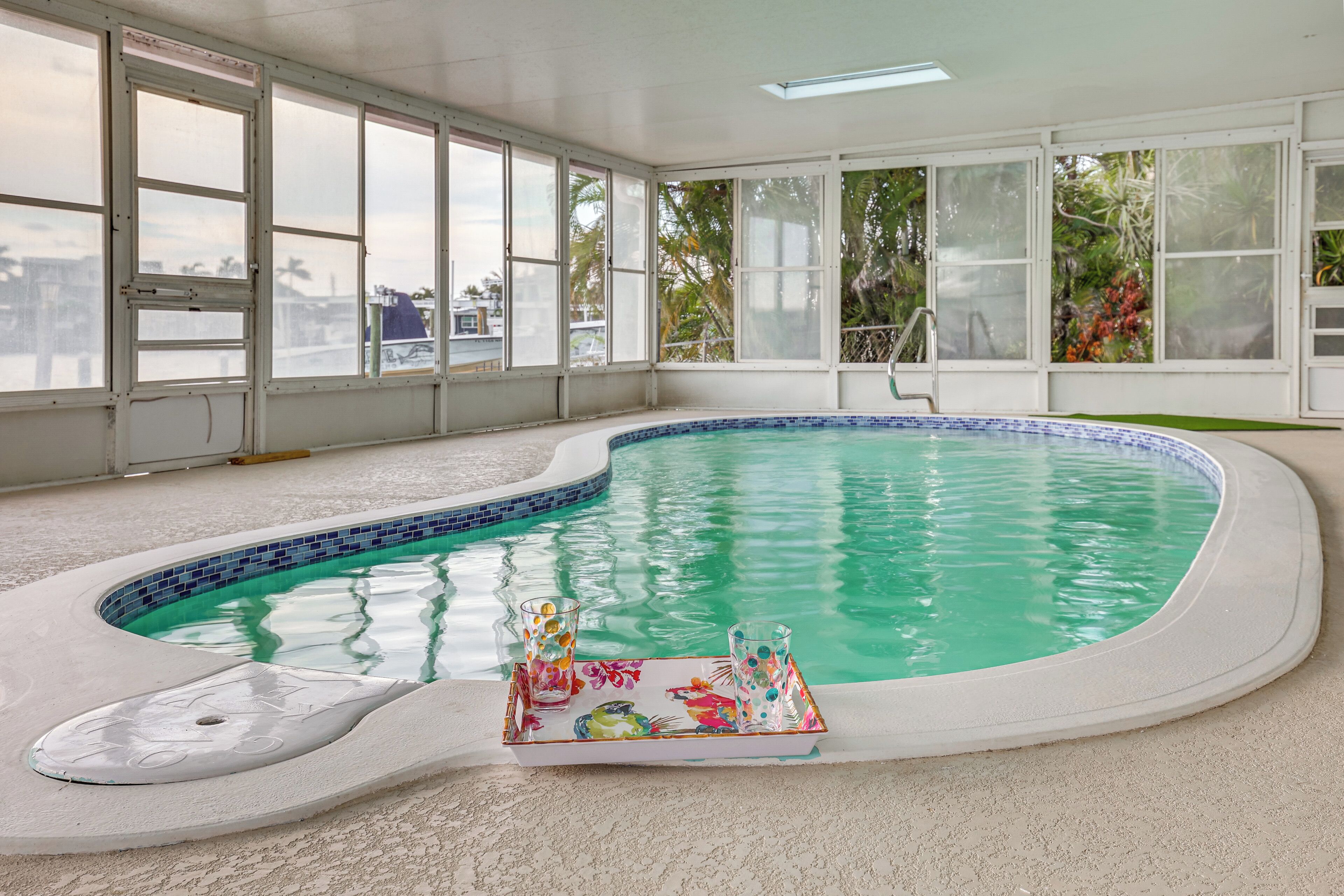 A heated pool