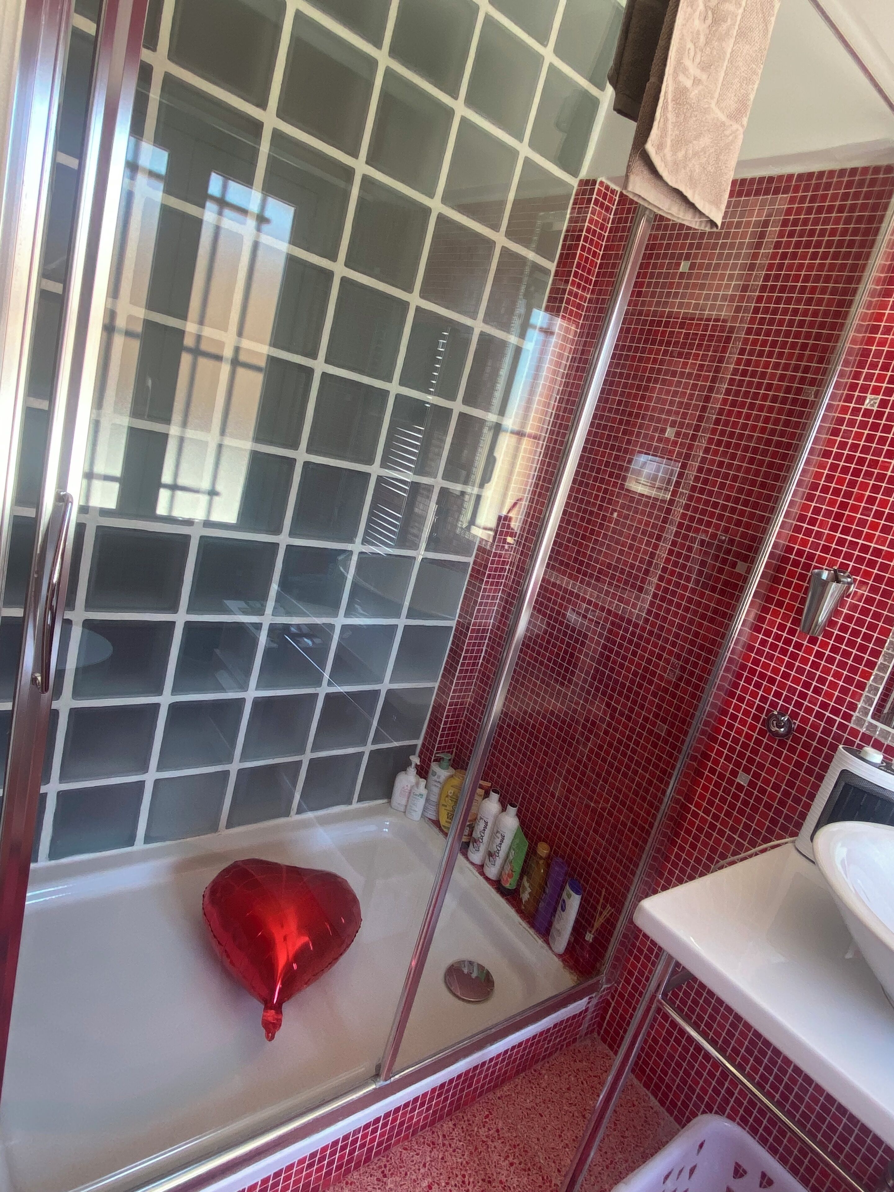 Haartrockner, Handtücher, Seife, Toilettenpapier